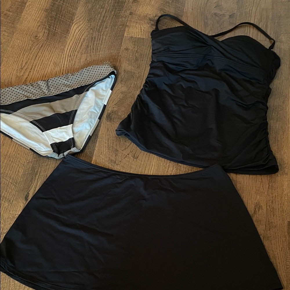 Tommy Bahama Black Swim Panties Set